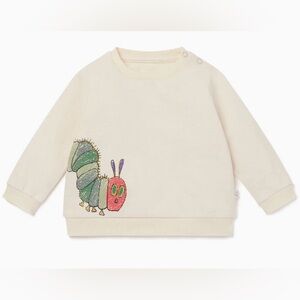 The Very Hungry Caterpillar By Mori Kids Cream Sweatshirt Size 2T